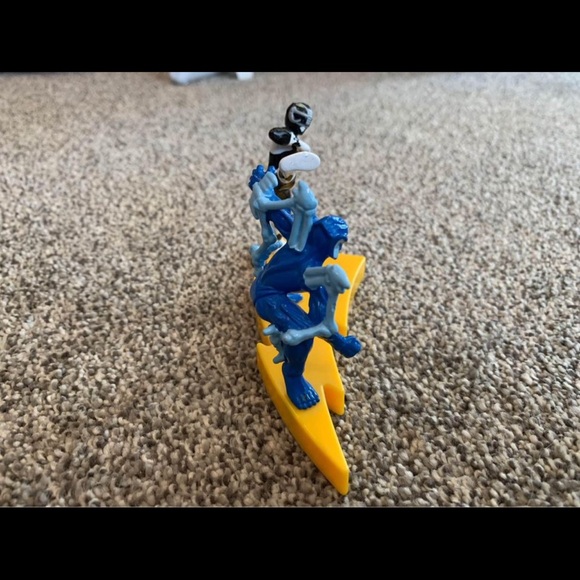 MMPR Black Power Ranger Fighting Baboo Figure 1995 Saban Yellow Stand 5" Long - Picture 4 of 6